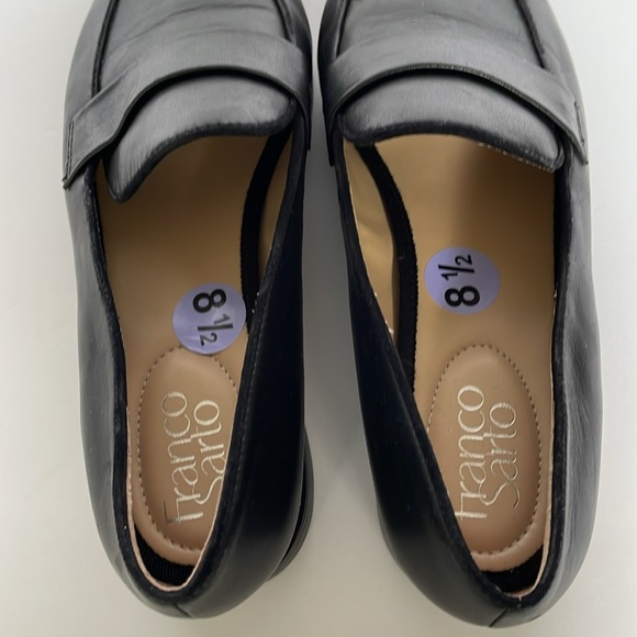New Franco Sarto L Hurley Black Leather Loafers Size 8.5M - Picture 5 of 8